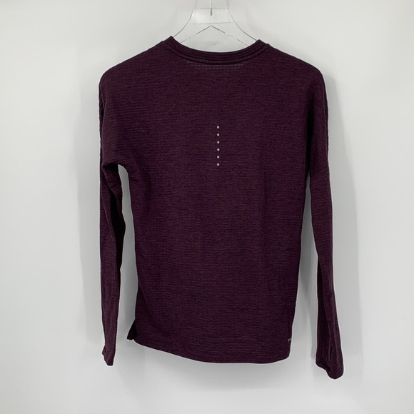 Nike Running dri-fit crewneck long sleeve knit shirt t-shirt purple men X-Small - Picture 6 of 7